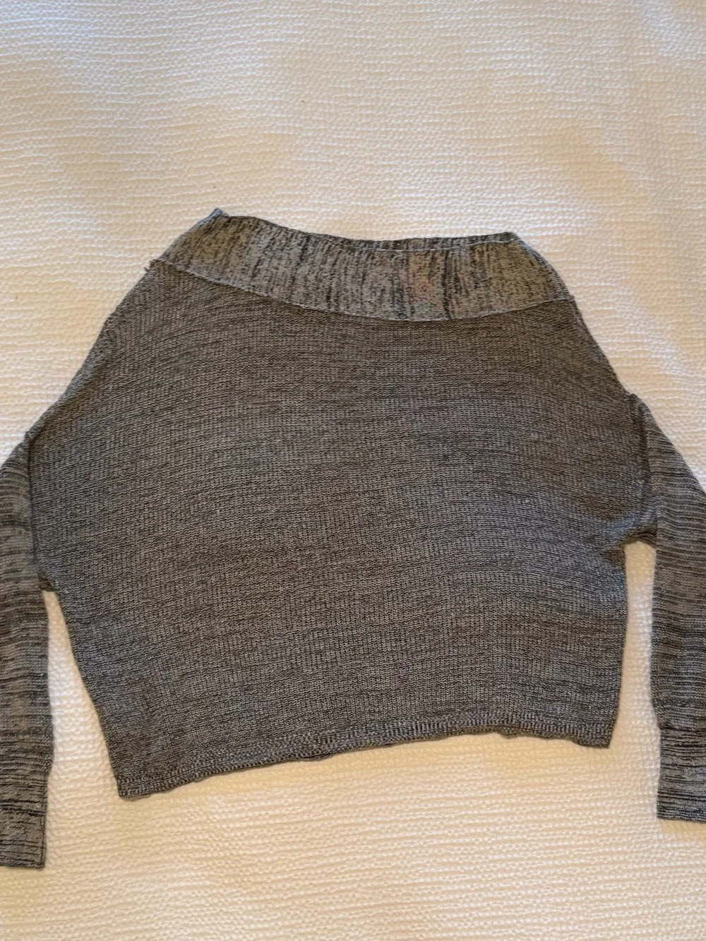 Free People | Alana Pullover Sweater | Heather Gray | Linen Blend | Size = XS